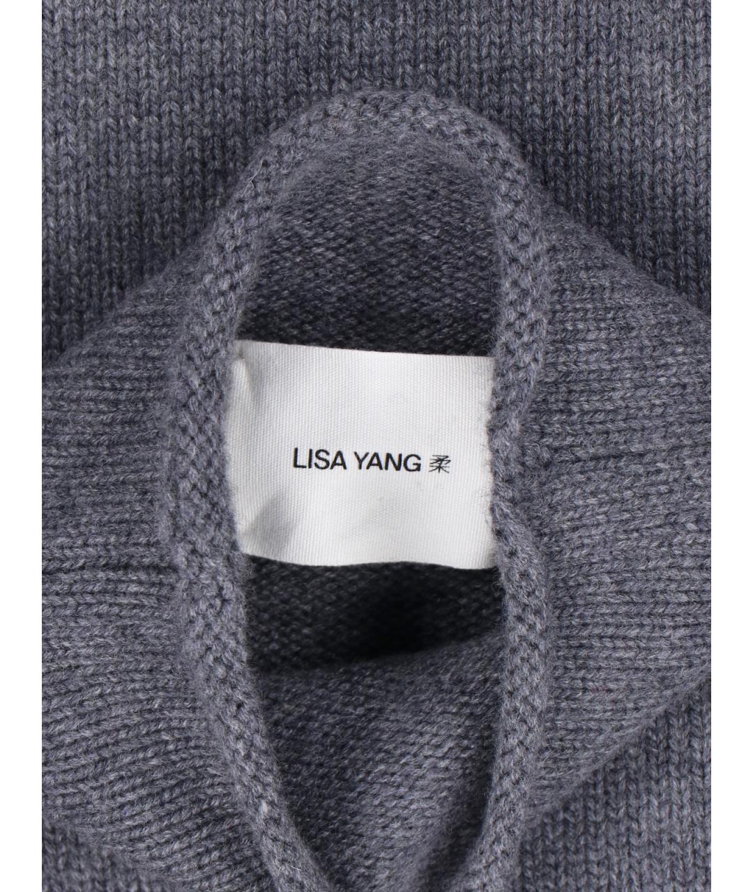 LISA YANG Серый кашемировый джемпер / свитер, фото 3