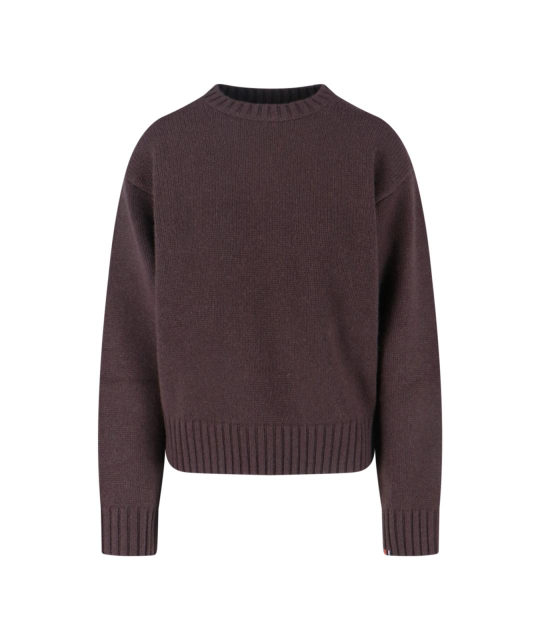 EXTREME CASHMERE Коричневый кашемировый джемпер / свитер, фото 1