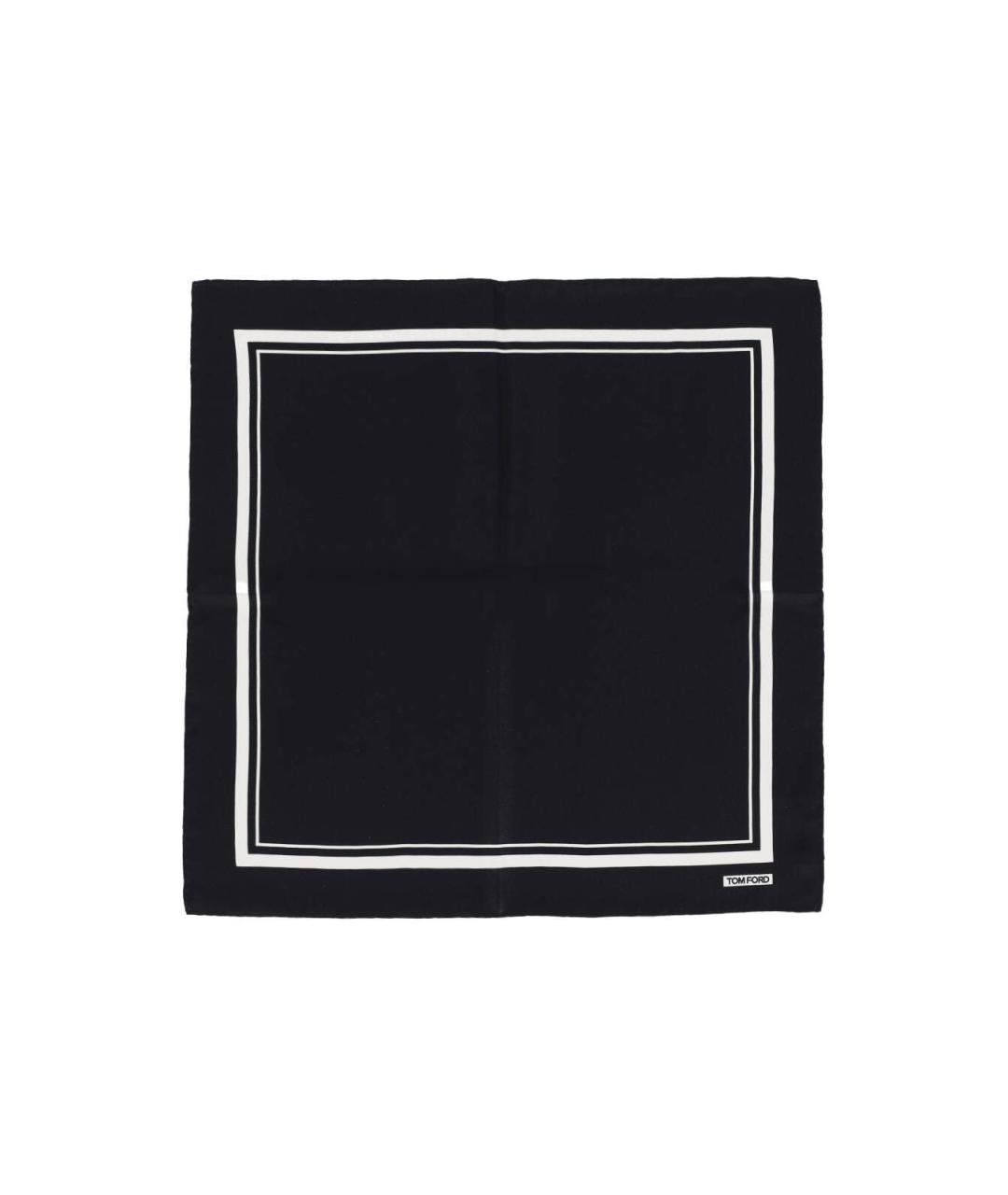 TOM FORD Черный шелковый шарф, фото 2
