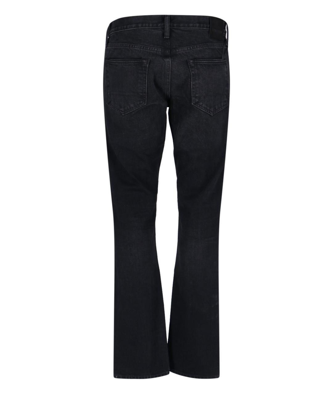 TOM FORD Черные хлопковые прямые джинсы, фото 2