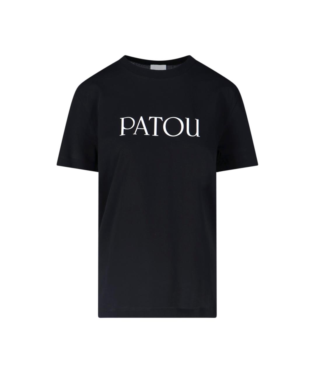 PATOU Черная хлопковая футболка, фото 1