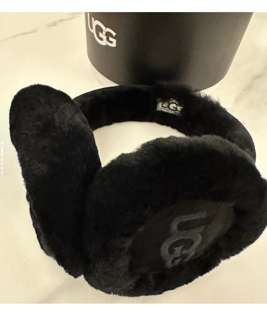 UGG AUSTRALIA Черные шерстяные наушники, фото 2