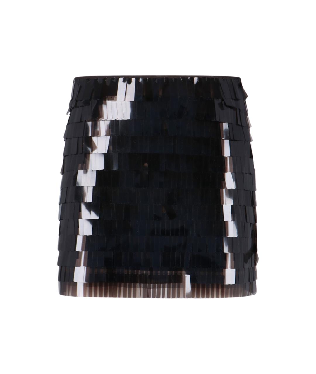 STAUD Коричневая полиэстеровая юбка мини, фото 1