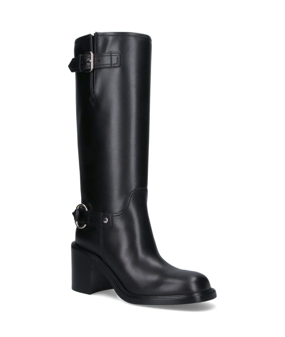 GUCCI Черные кожаные сапоги, фото 2