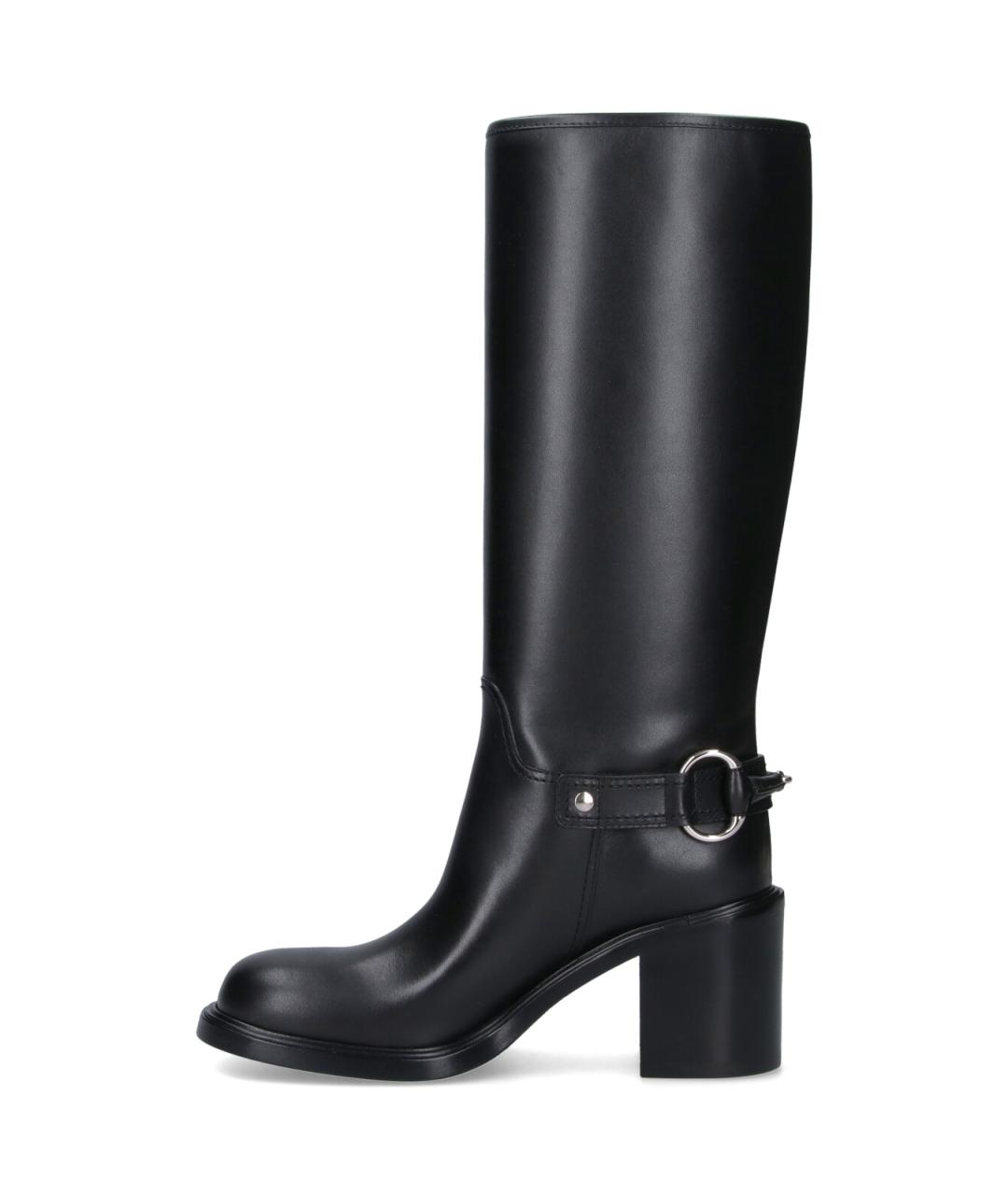 GUCCI Черные кожаные сапоги, фото 3