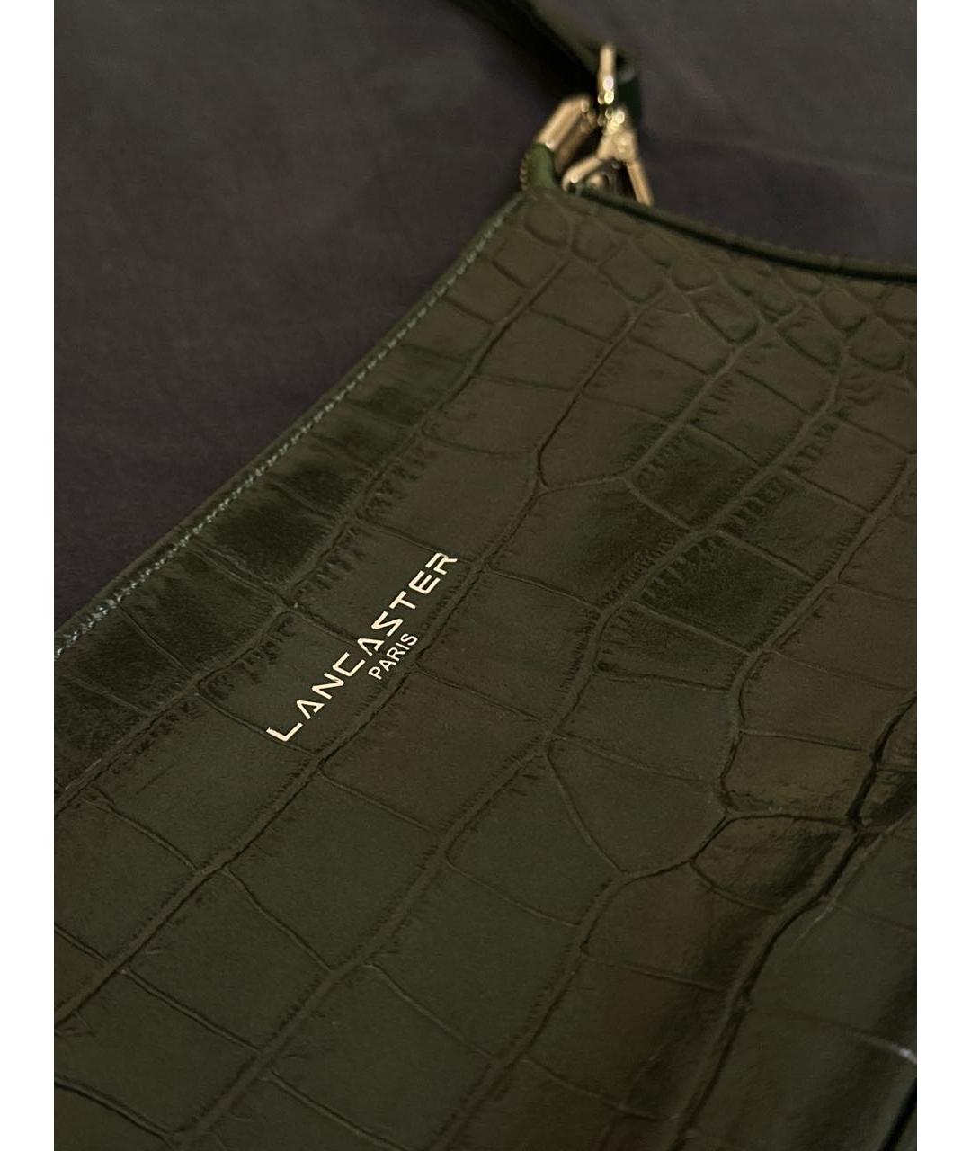 LANCASTER Зеленая кожаная сумка через плечо, фото 6