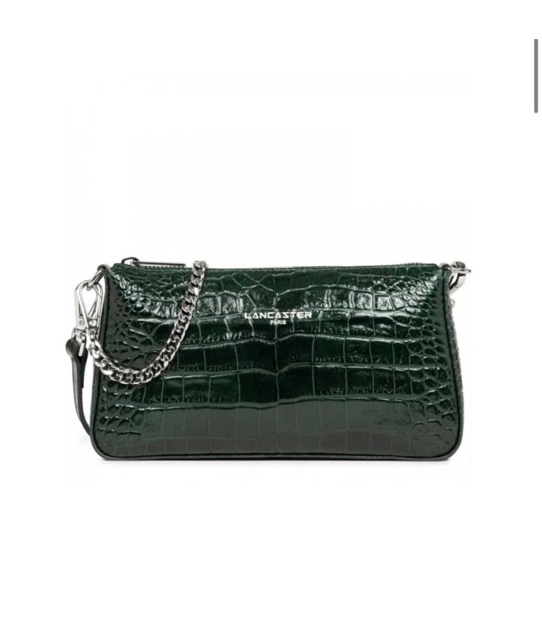 LANCASTER Зеленая кожаная сумка через плечо, фото 4