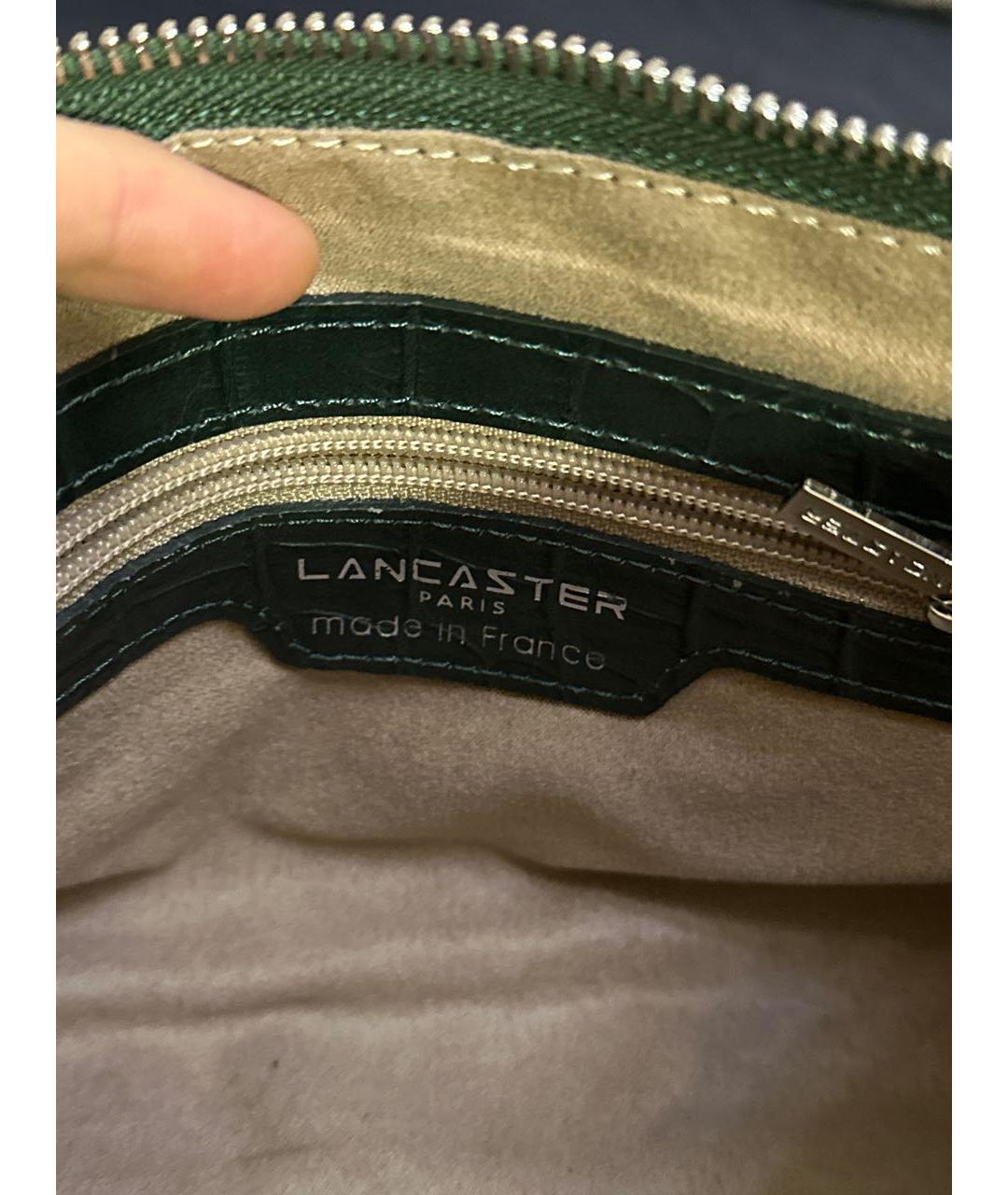LANCASTER Зеленая кожаная сумка через плечо, фото 7