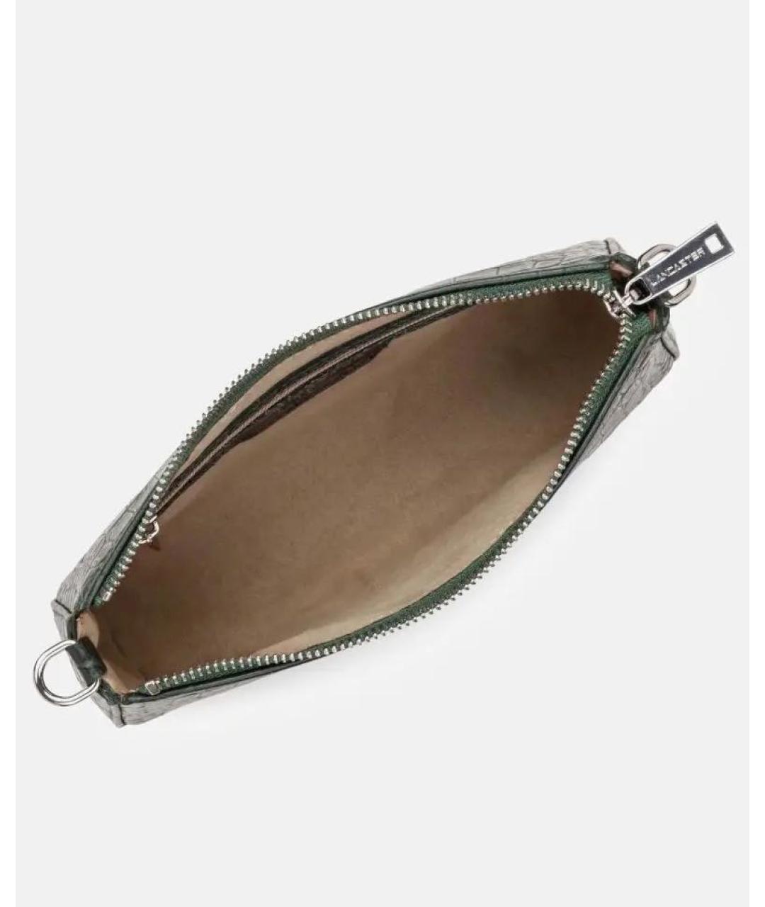 LANCASTER Зеленая кожаная сумка через плечо, фото 3