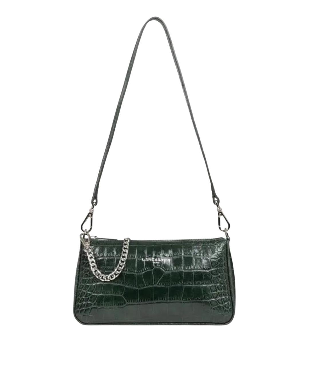 LANCASTER Зеленая кожаная сумка через плечо, фото 1