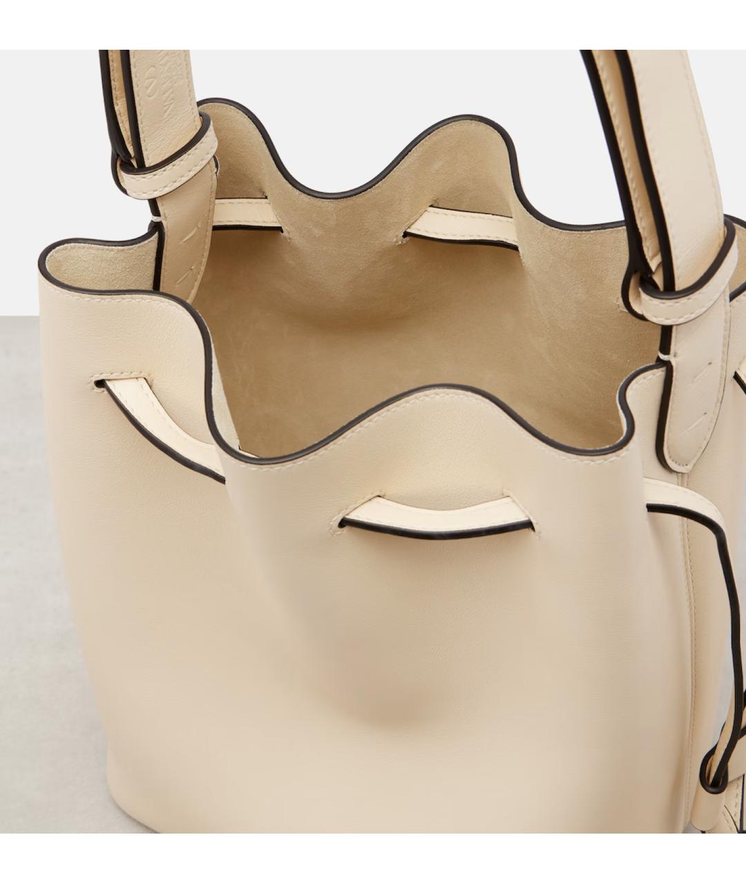 VALENTINO Белая кожаная сумка тоут, фото 4