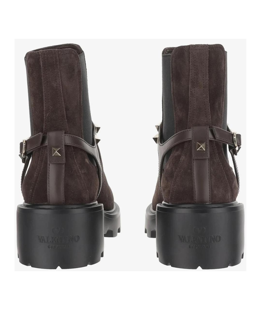 VALENTINO Коричневые замшевые ботинки, фото 3
