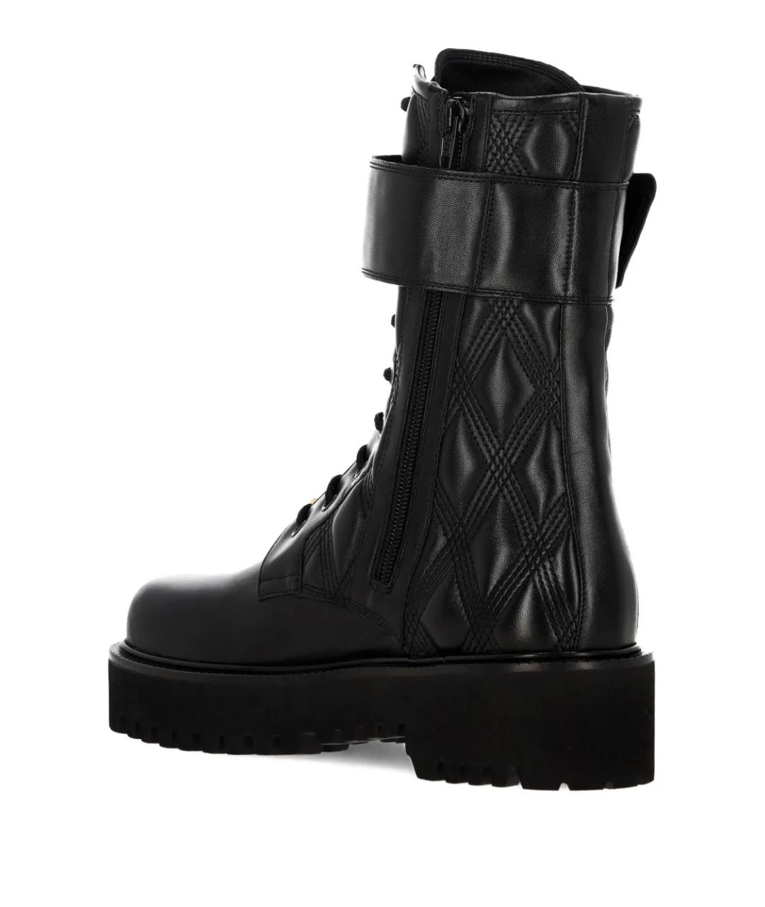 VALENTINO Черные кожаные ботинки, фото 4