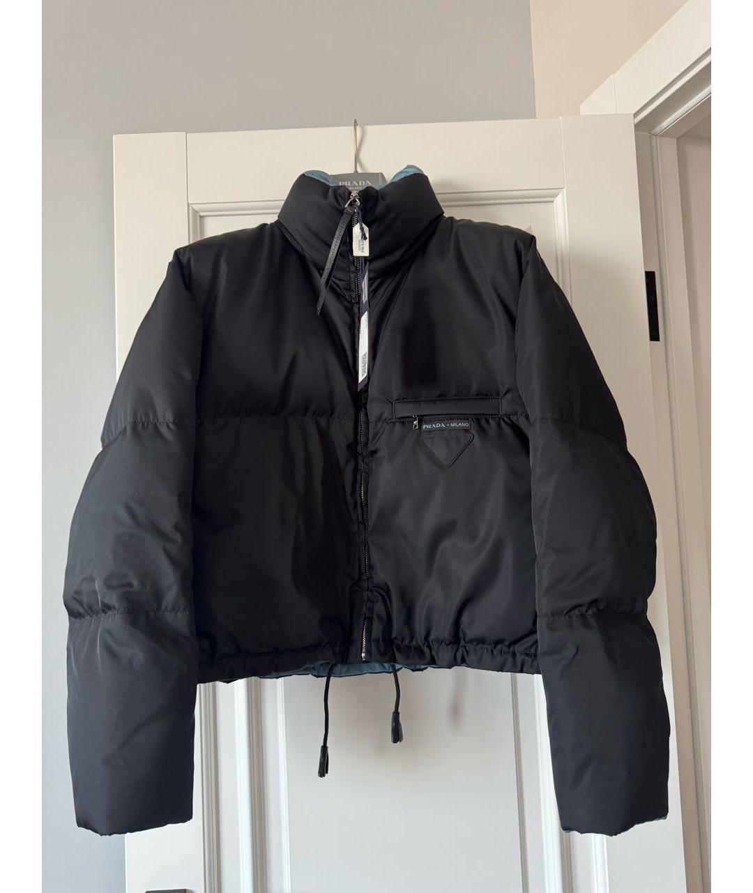 PRADA Черный полиамидовый пуховик, фото 7