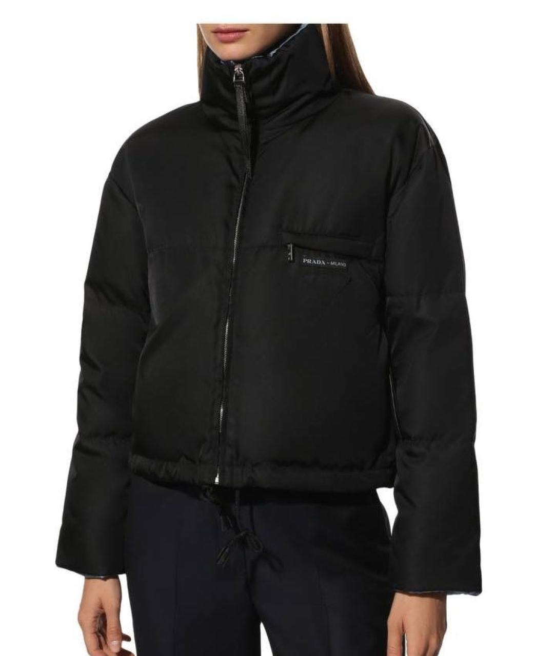 PRADA Черный полиамидовый пуховик, фото 6