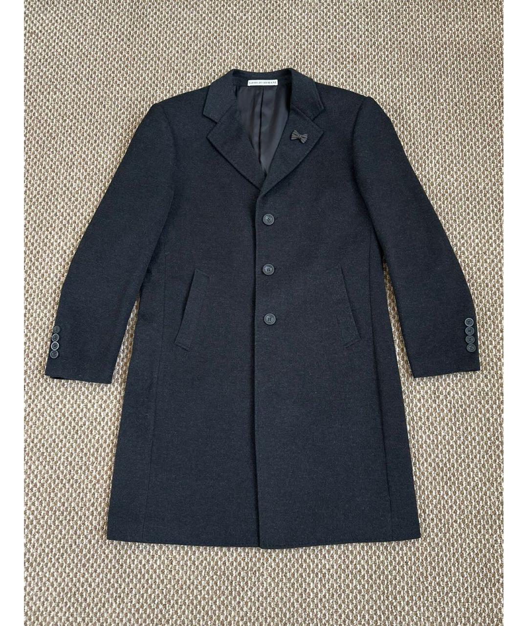 GIORGIO ARMANI Серое кашемировое пальто, фото 4