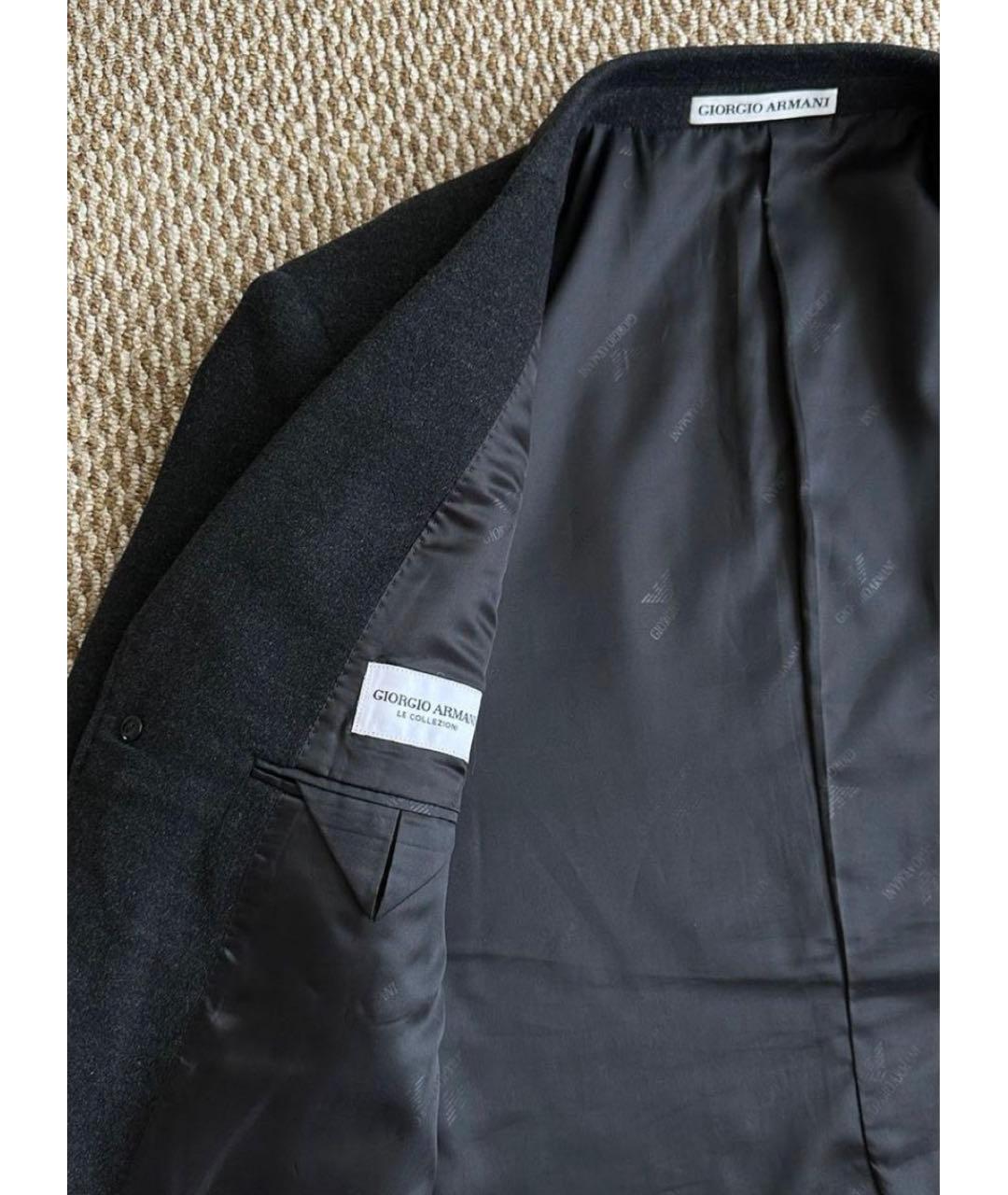 GIORGIO ARMANI Серое кашемировое пальто, фото 6