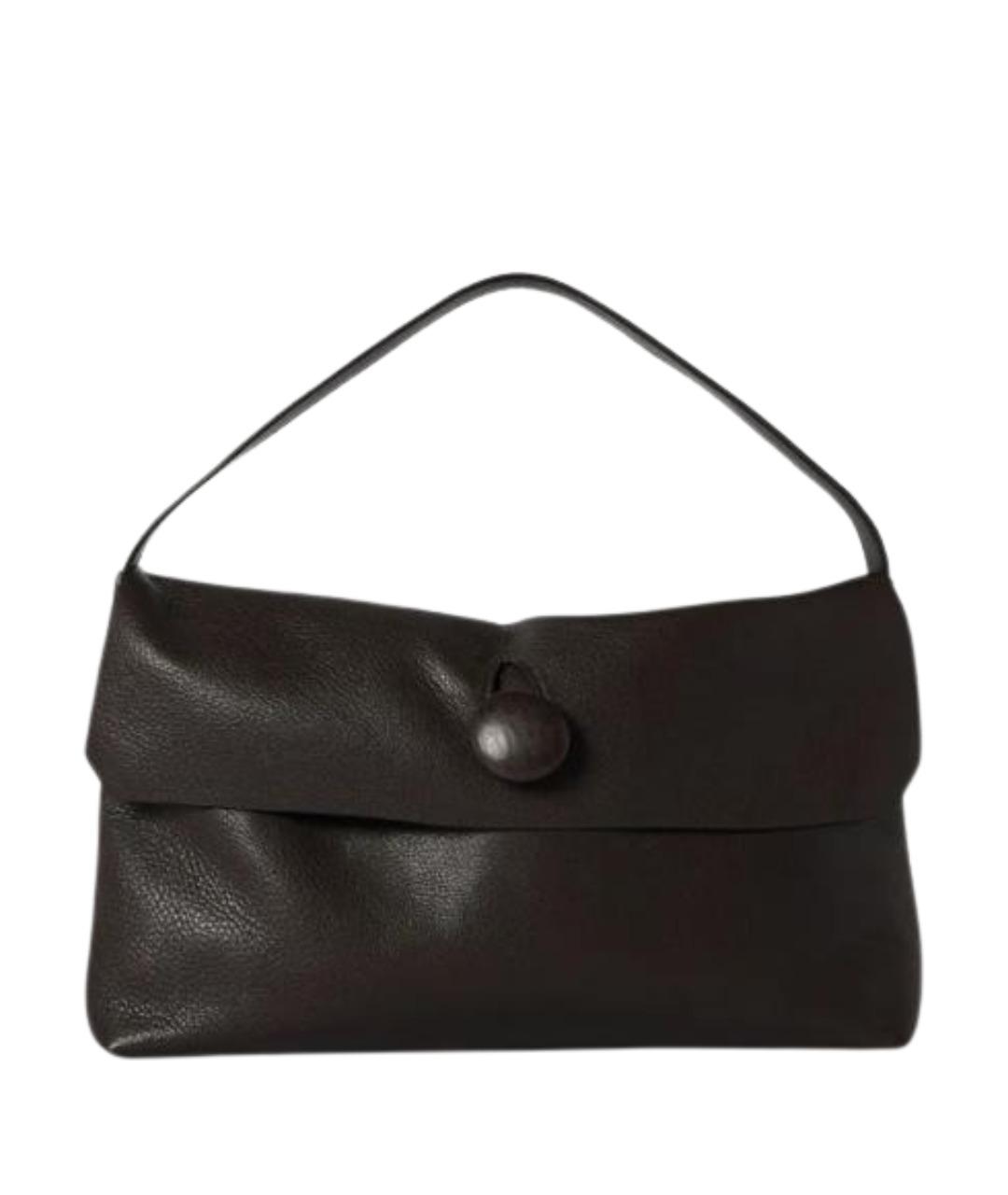 THE ROW Коричневая кожаная сумка с короткими ручками, фото 1