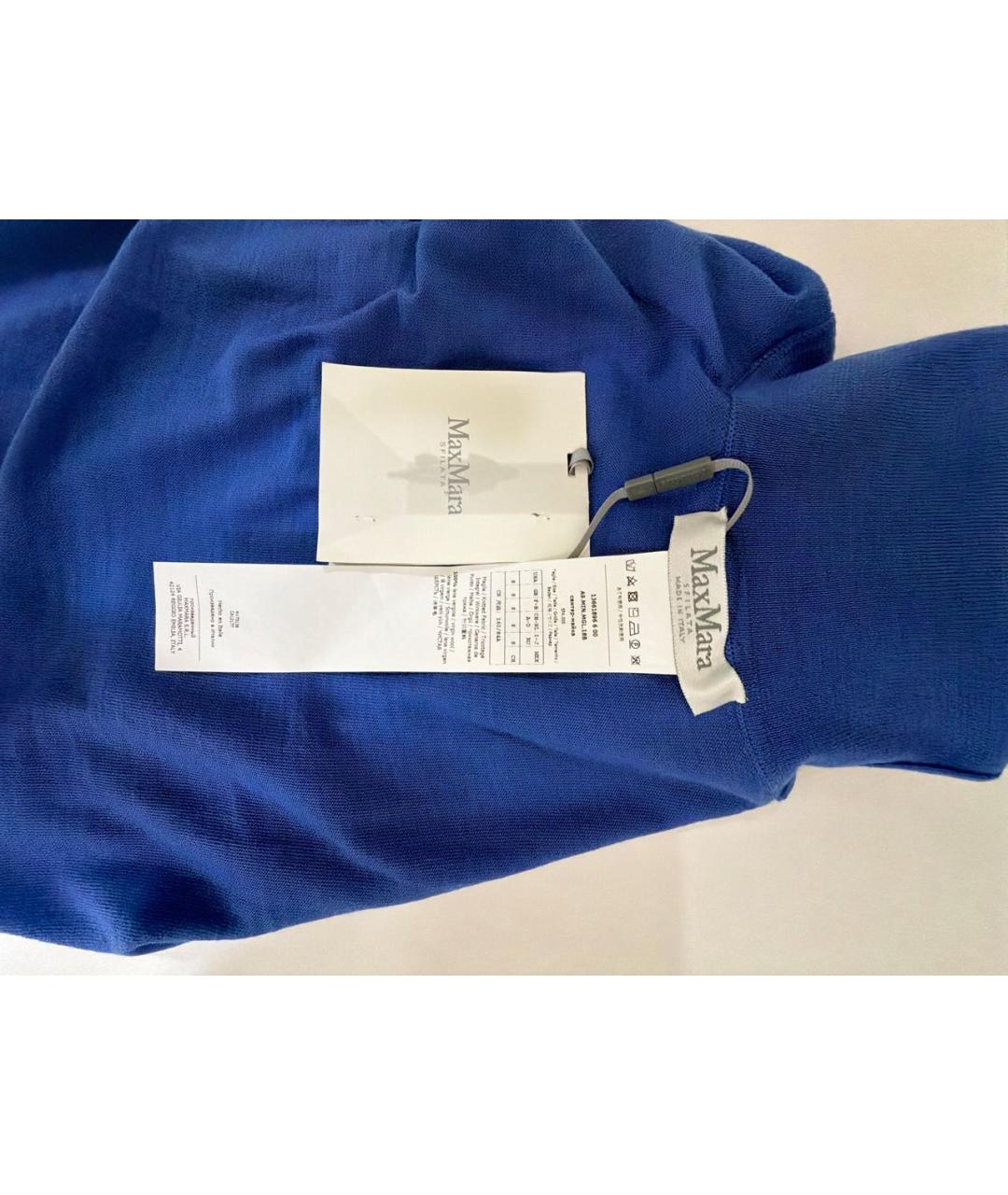 'S MAX MARA Голубая шерстяная водолазка, фото 3