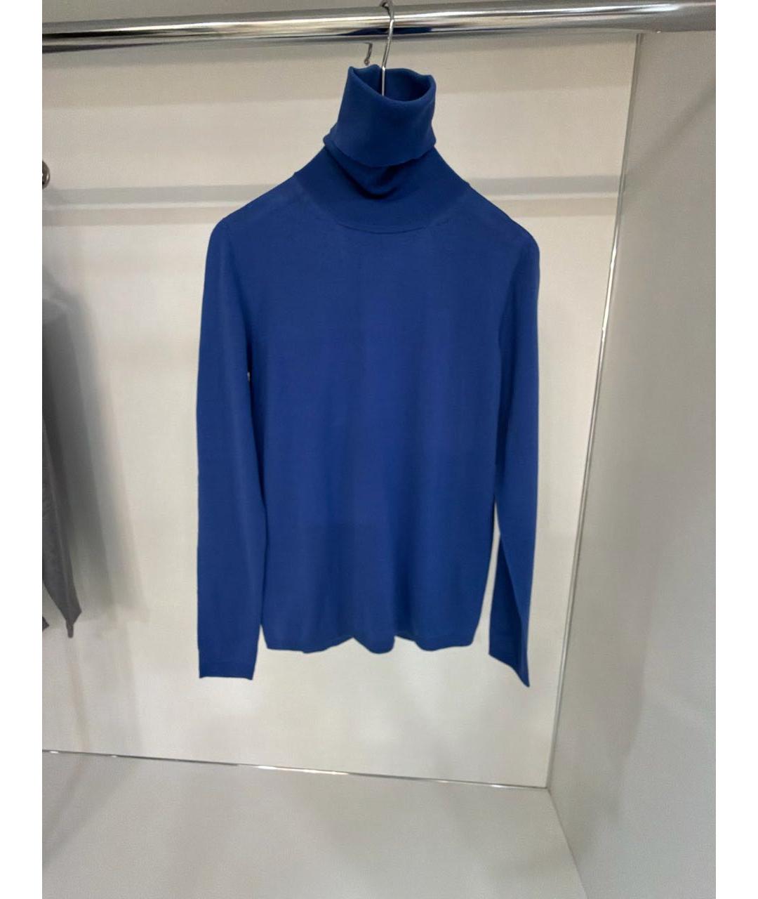 'S MAX MARA Голубая шерстяная водолазка, фото 5