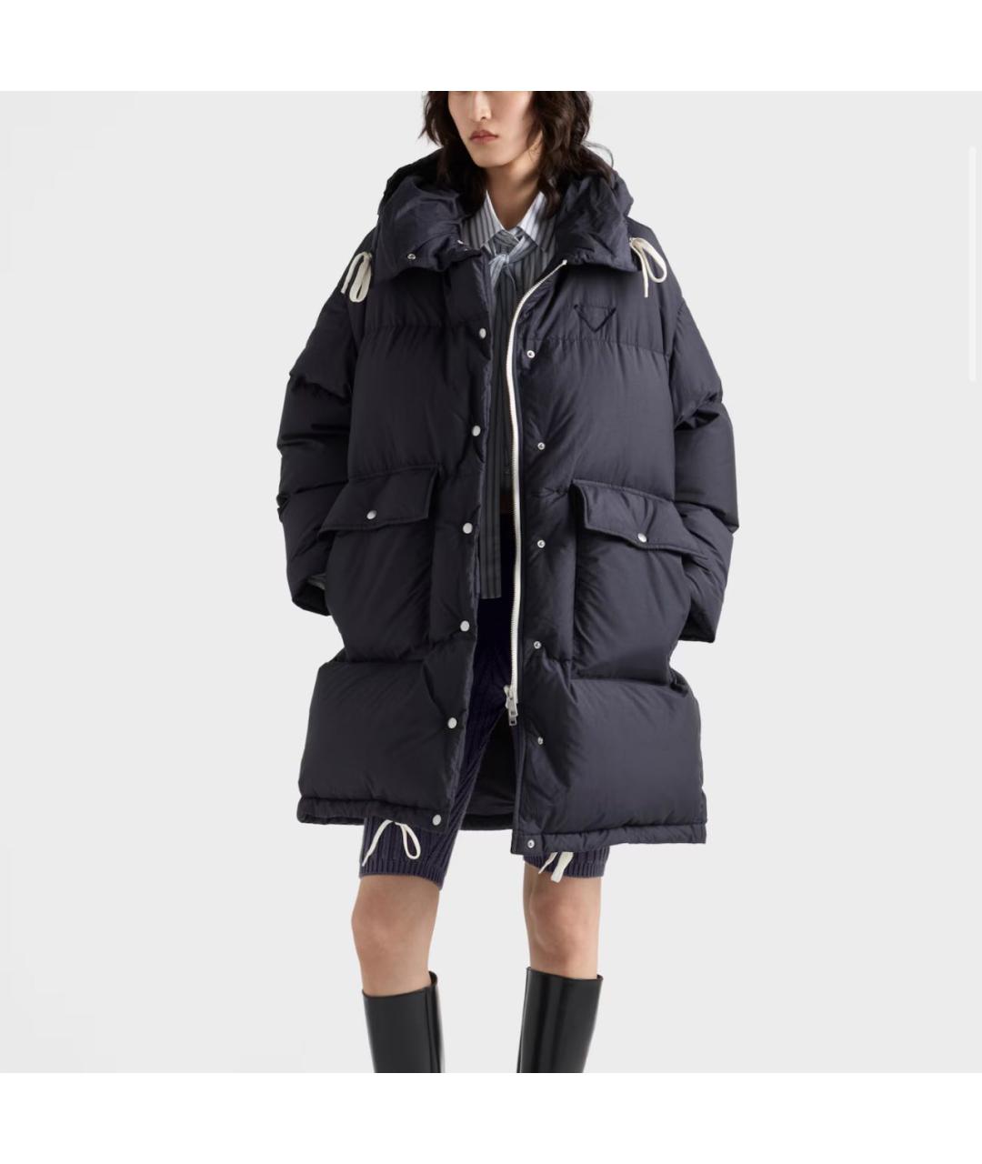 PRADA Темно-синий пуховик, фото 2