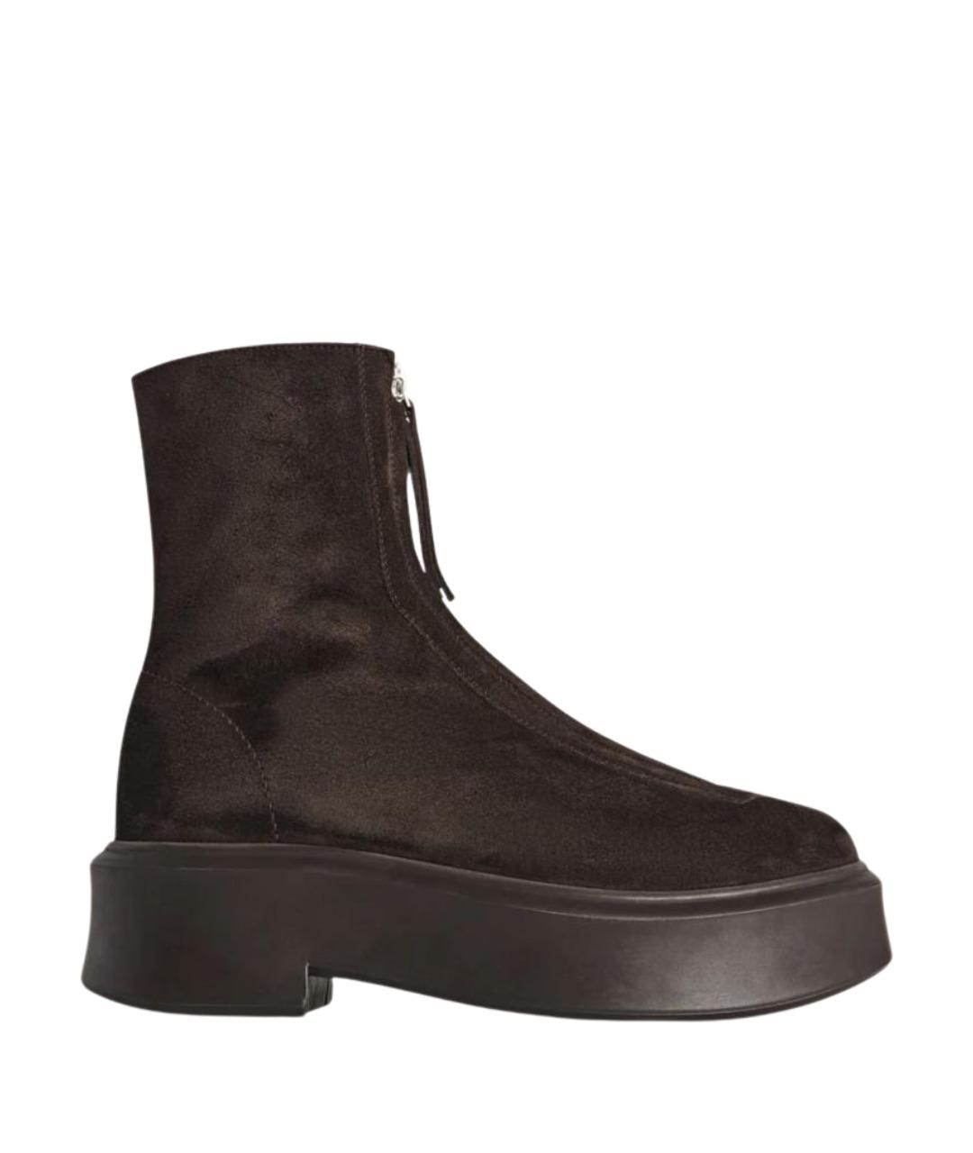 THE ROW Коричневые замшевые ботинки, фото 1