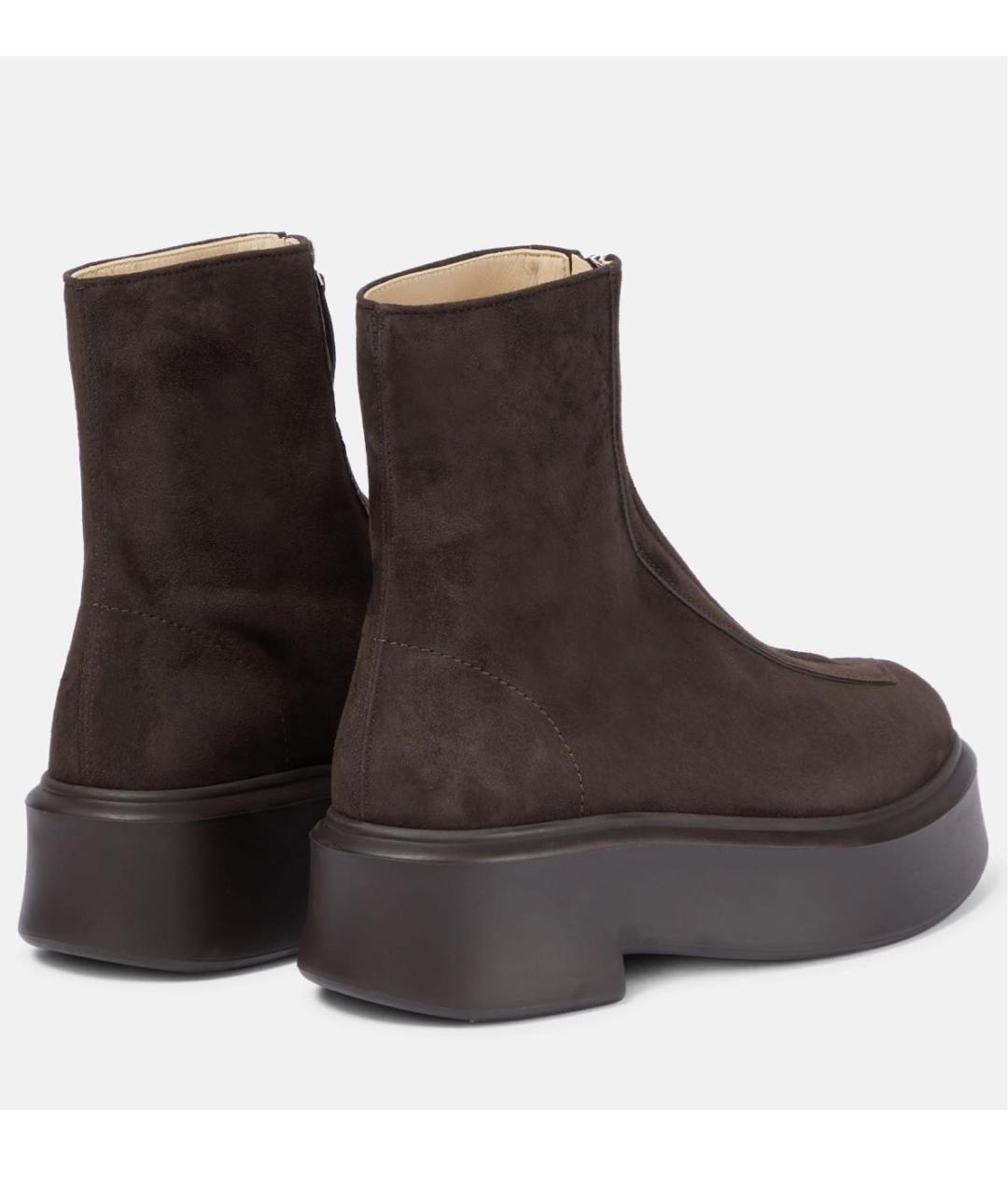 THE ROW Коричневые замшевые ботинки, фото 3