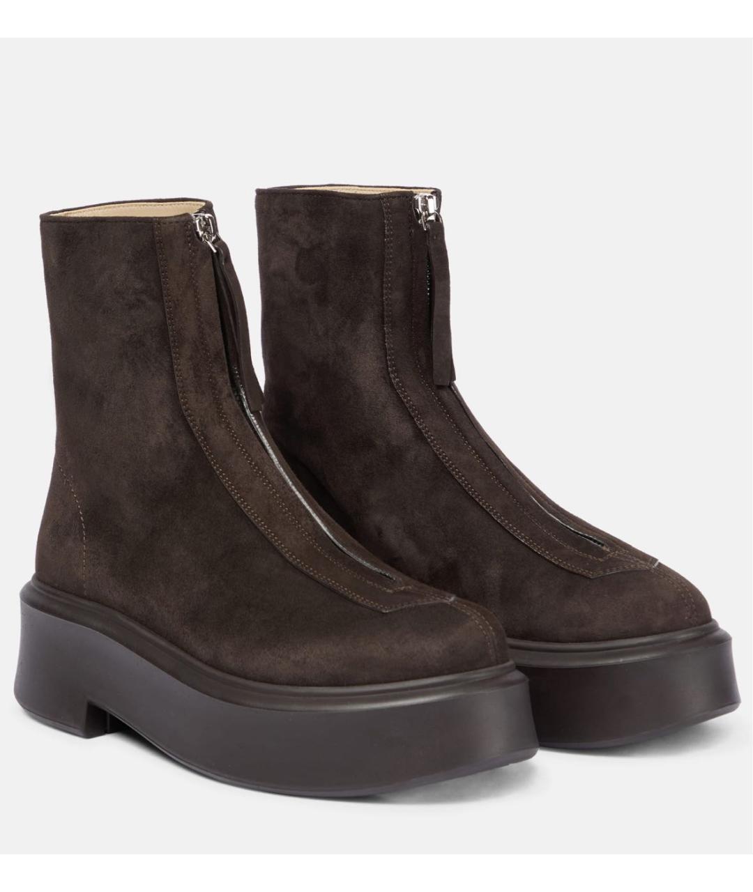 THE ROW Коричневые замшевые ботинки, фото 2