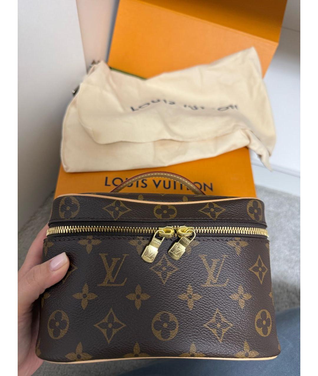 LOUIS VUITTON Коричневая косметичка, фото 5
