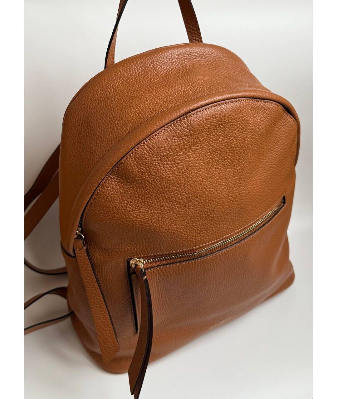 COCCINELLE Коричневый кожаный рюкзак, фото 4