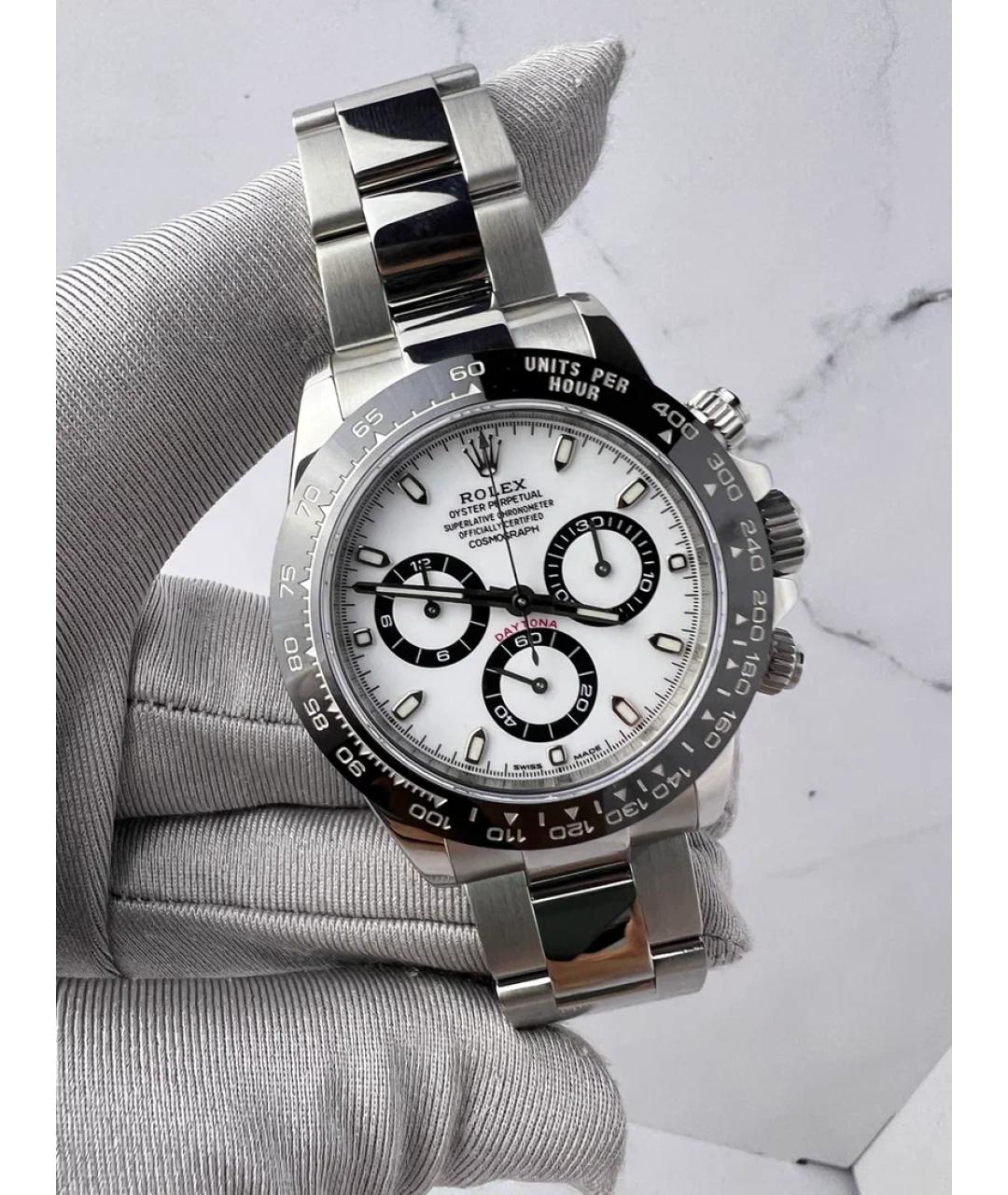 ROLEX Белые металлические часы, фото 3