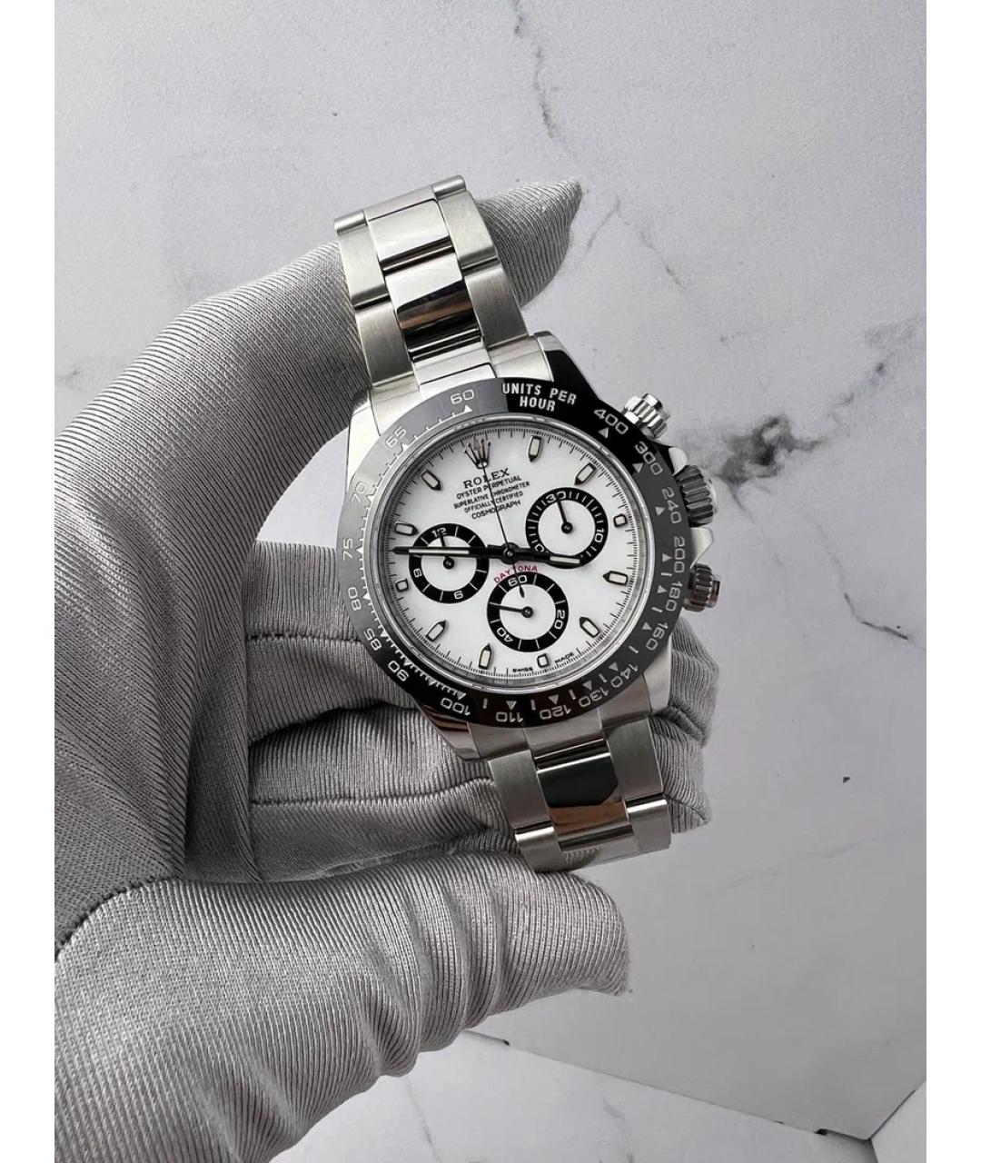 ROLEX Белые металлические часы, фото 2