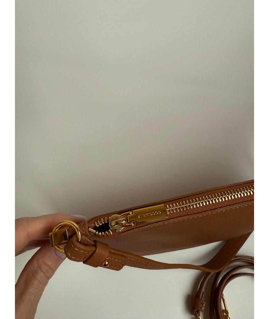 COCCINELLE Коричневая кожаная сумка через плечо, фото 2