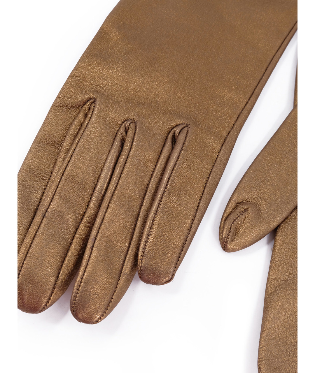 ETRO Золотые кожаные перчатки, фото 2