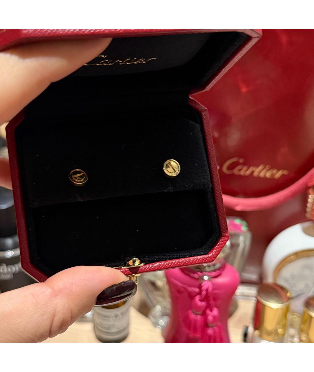 CARTIER Золотые серьги из желтого золота, фото 3