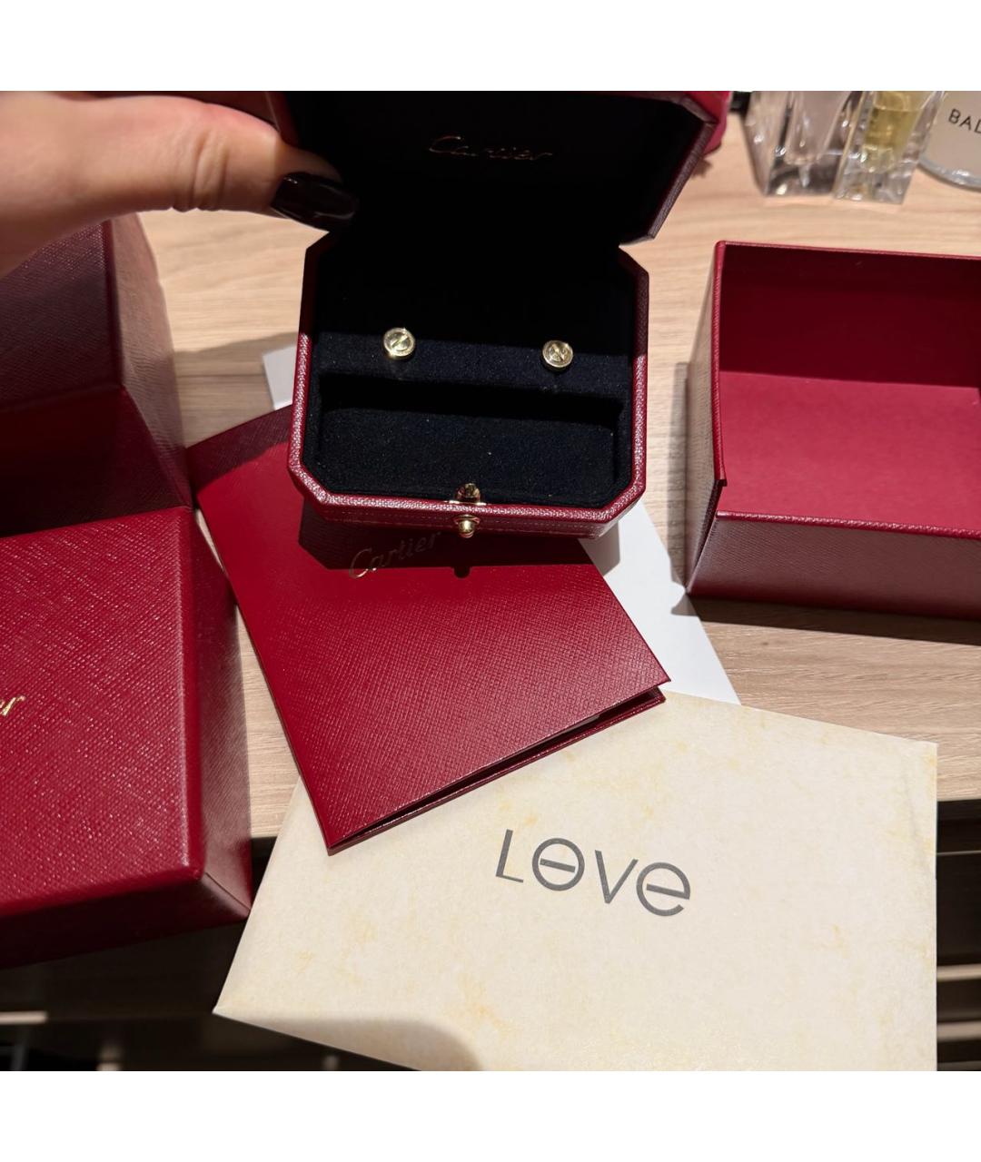 CARTIER Золотые серьги из желтого золота, фото 2