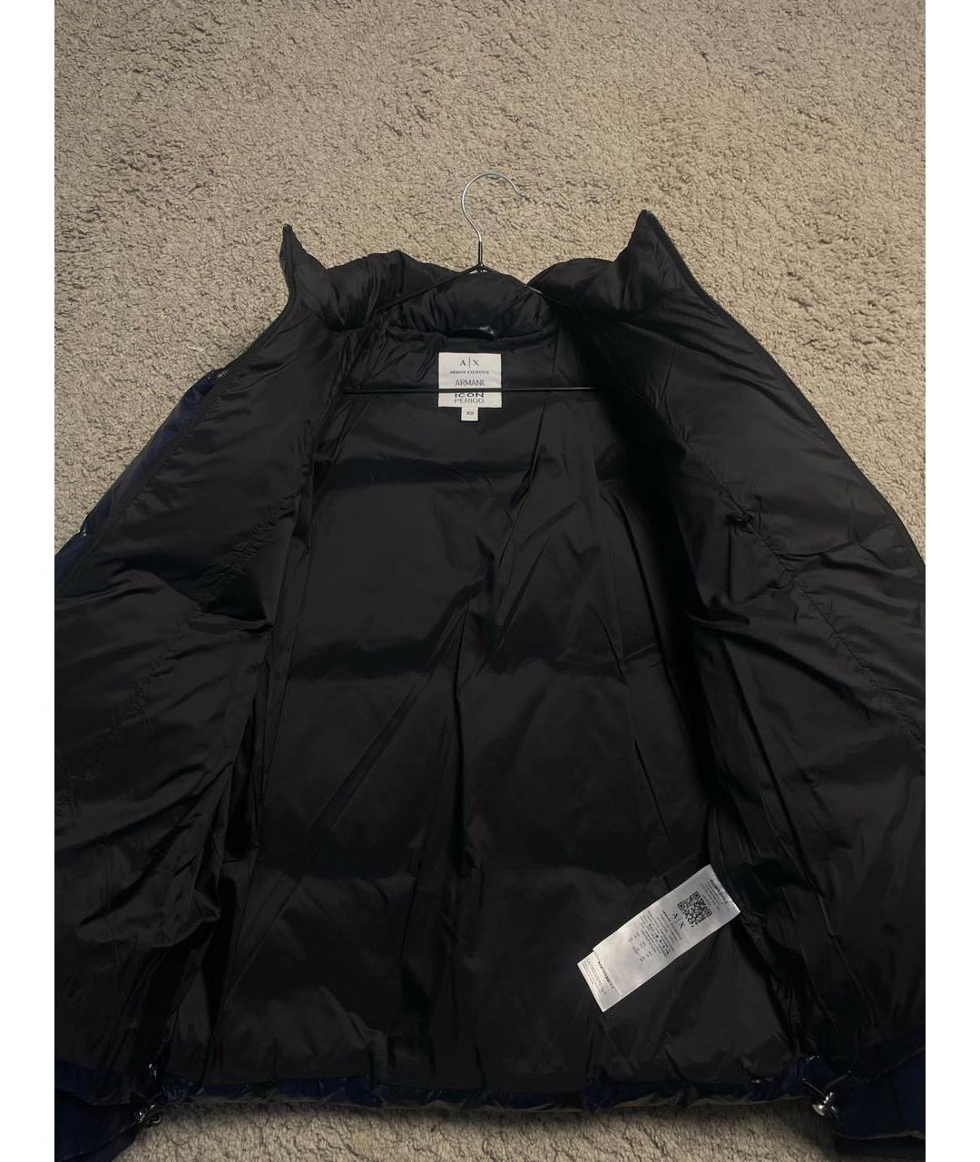 ARMANI EXCHANGE Темно-синий полиэстеровый пуховик, фото 3