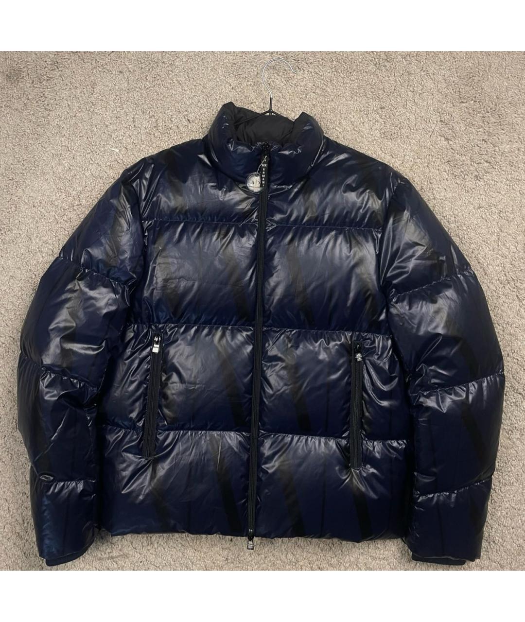 ARMANI EXCHANGE Темно-синий полиэстеровый пуховик, фото 2