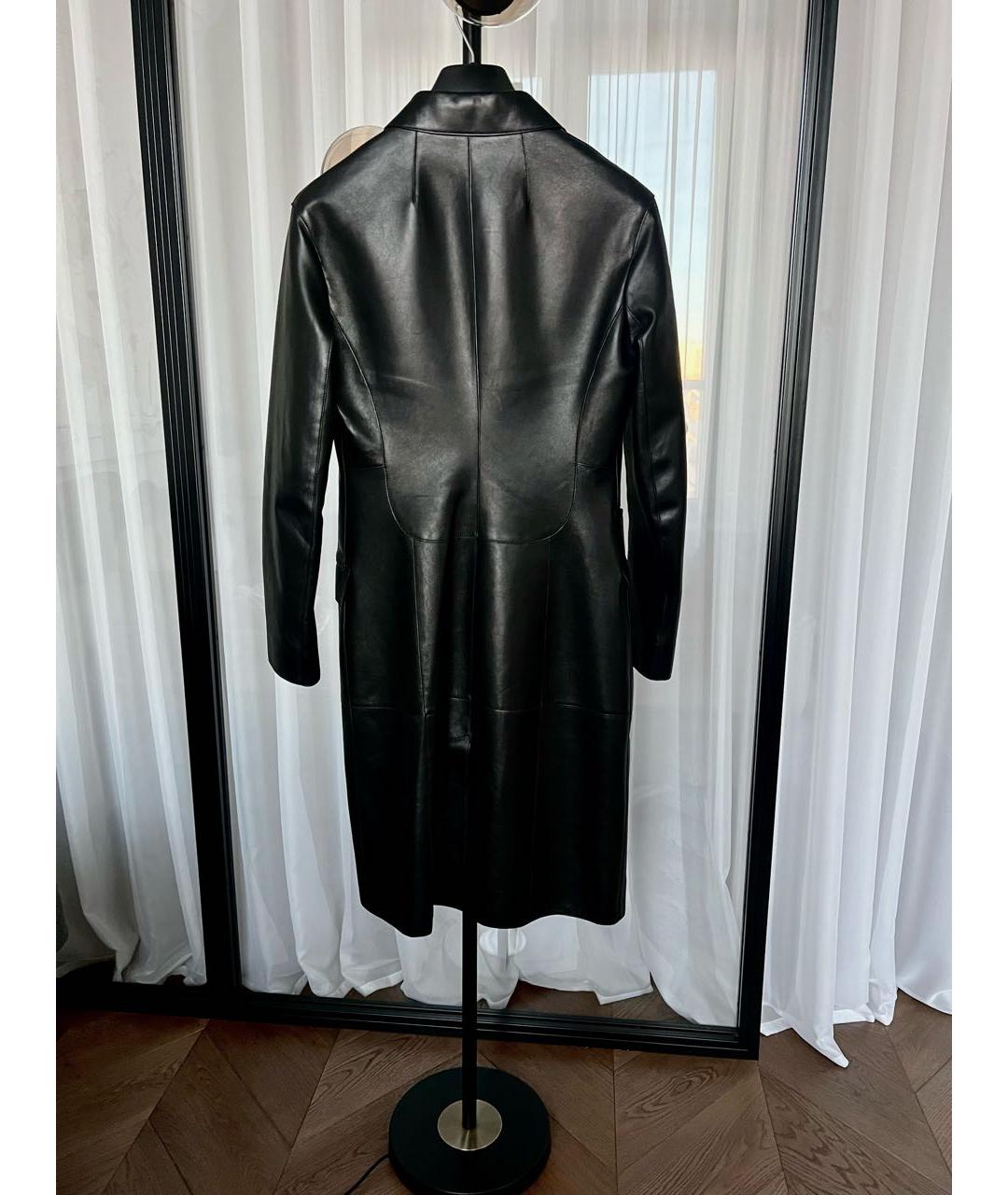 HERMES Черный кожаный жакет/пиджак, фото 2