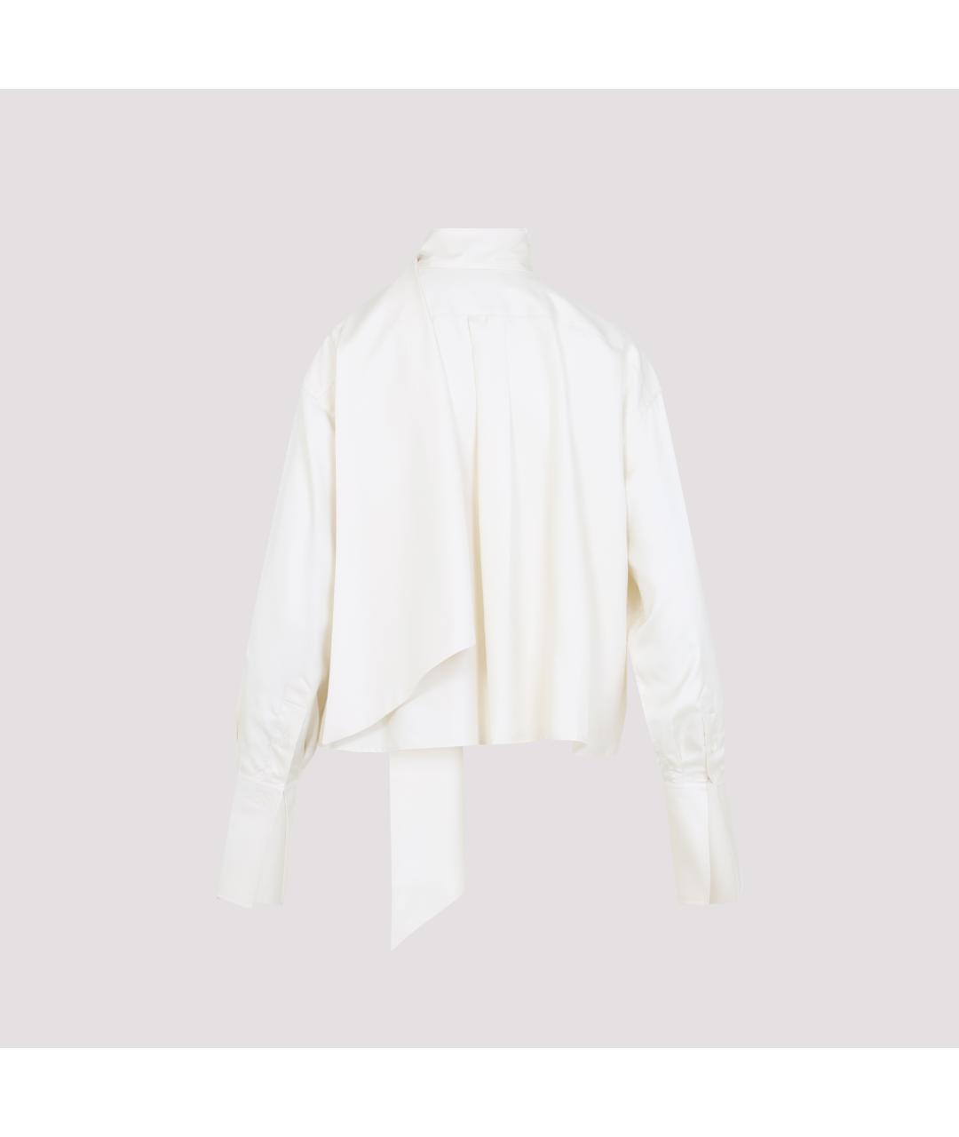 CELINE Белая шелковая блузы, фото 4