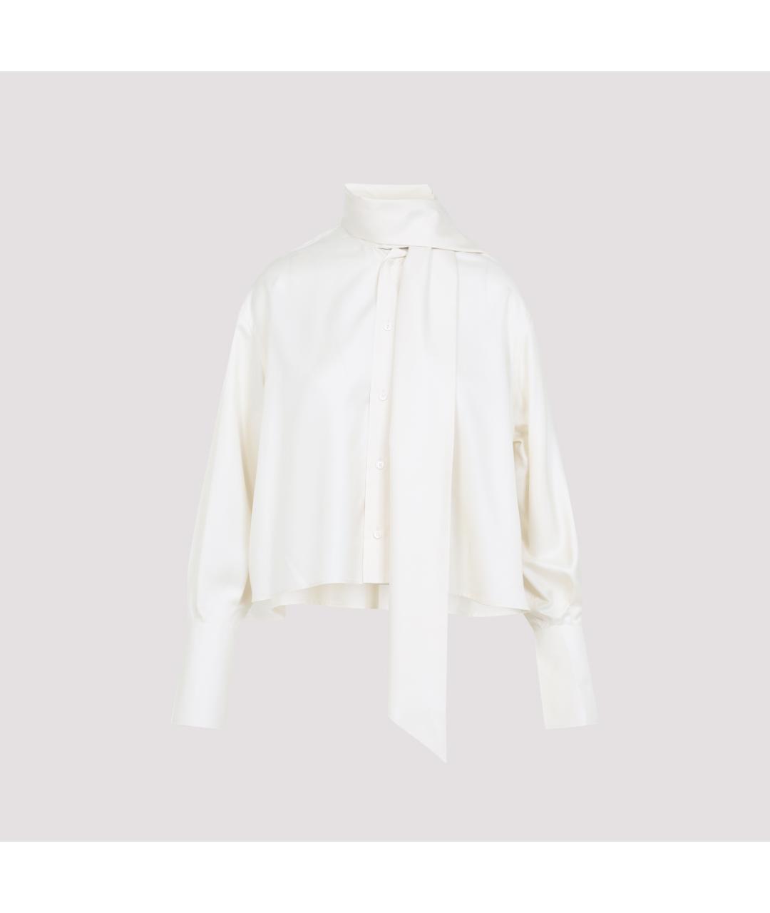 CELINE Белая шелковая блузы, фото 3