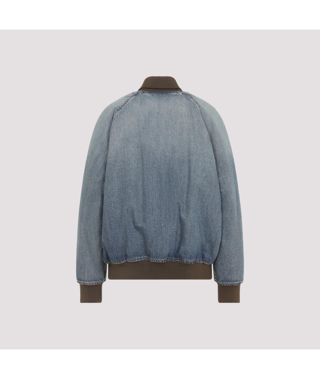 MIU MIU Голубой хлопковый жакет/пиджак, фото 4