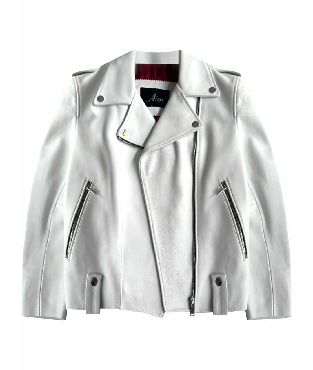 AIM Factory Белая кожаная куртка, фото 1