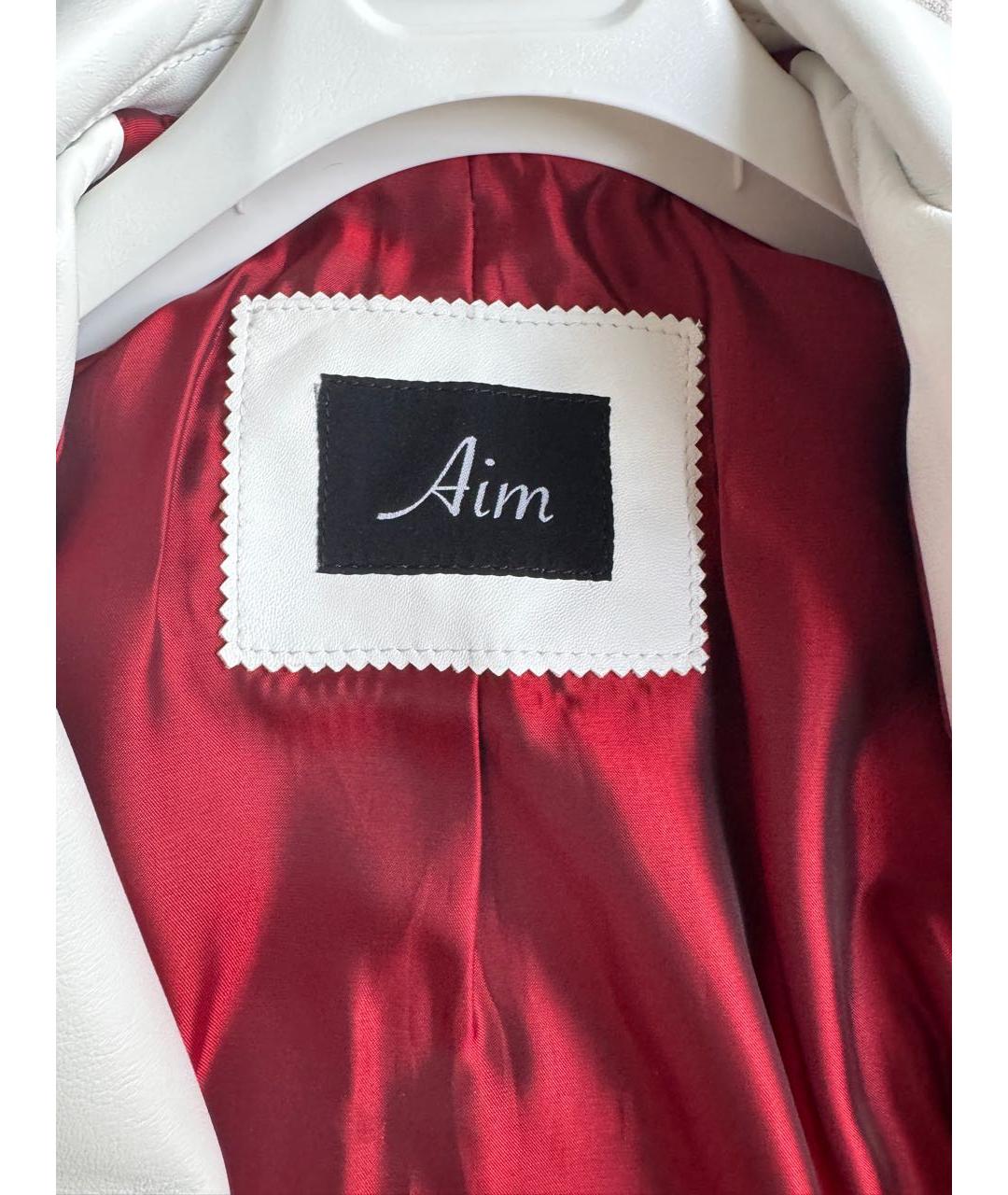 AIM Factory Белая кожаная куртка, фото 3