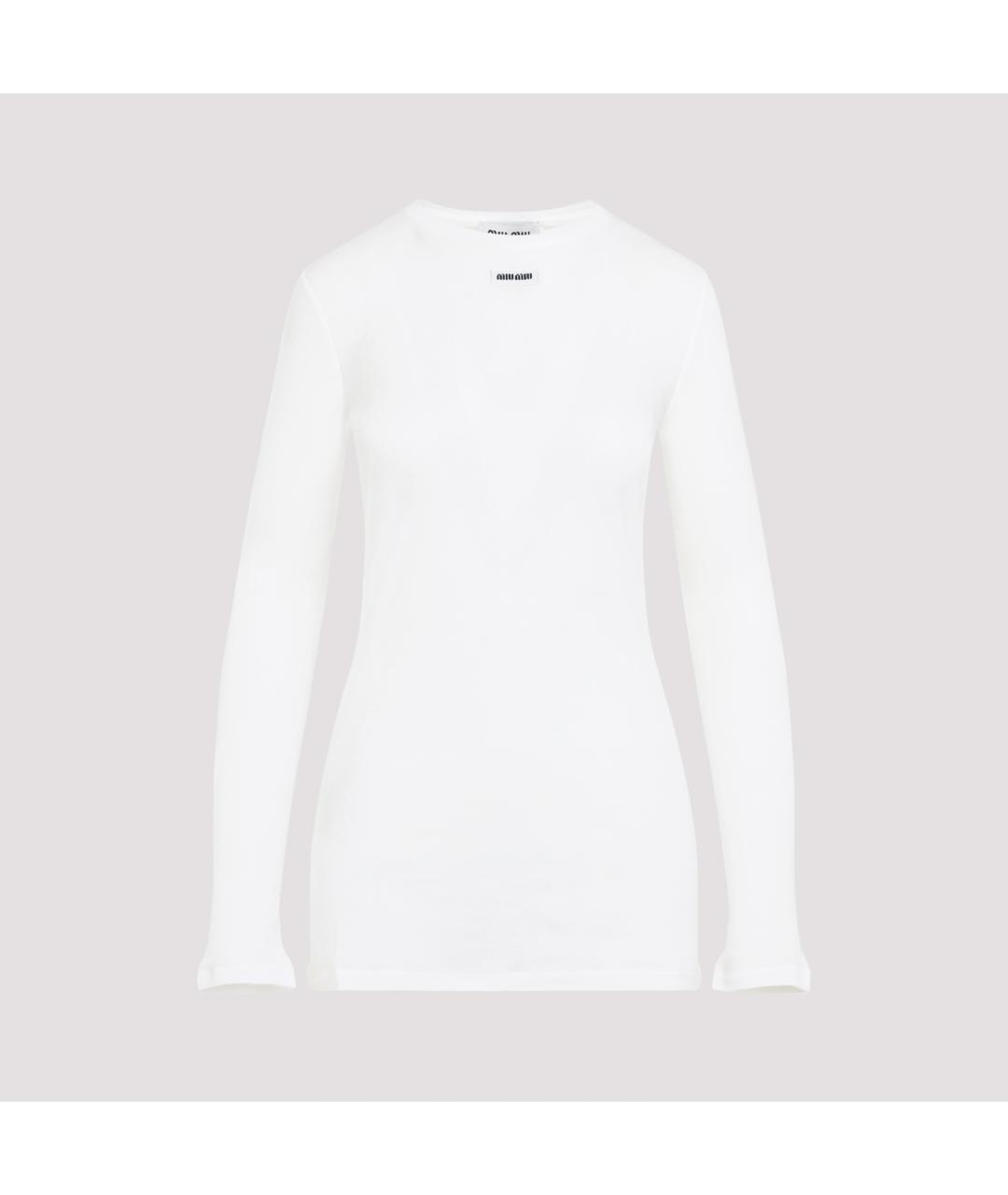 MIU MIU Белое хлопковое повседневное платье, фото 2