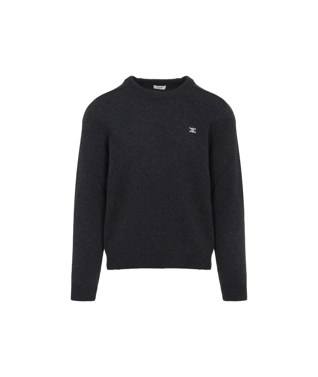 CELINE Серый шерстяной джемпер / свитер, фото 1