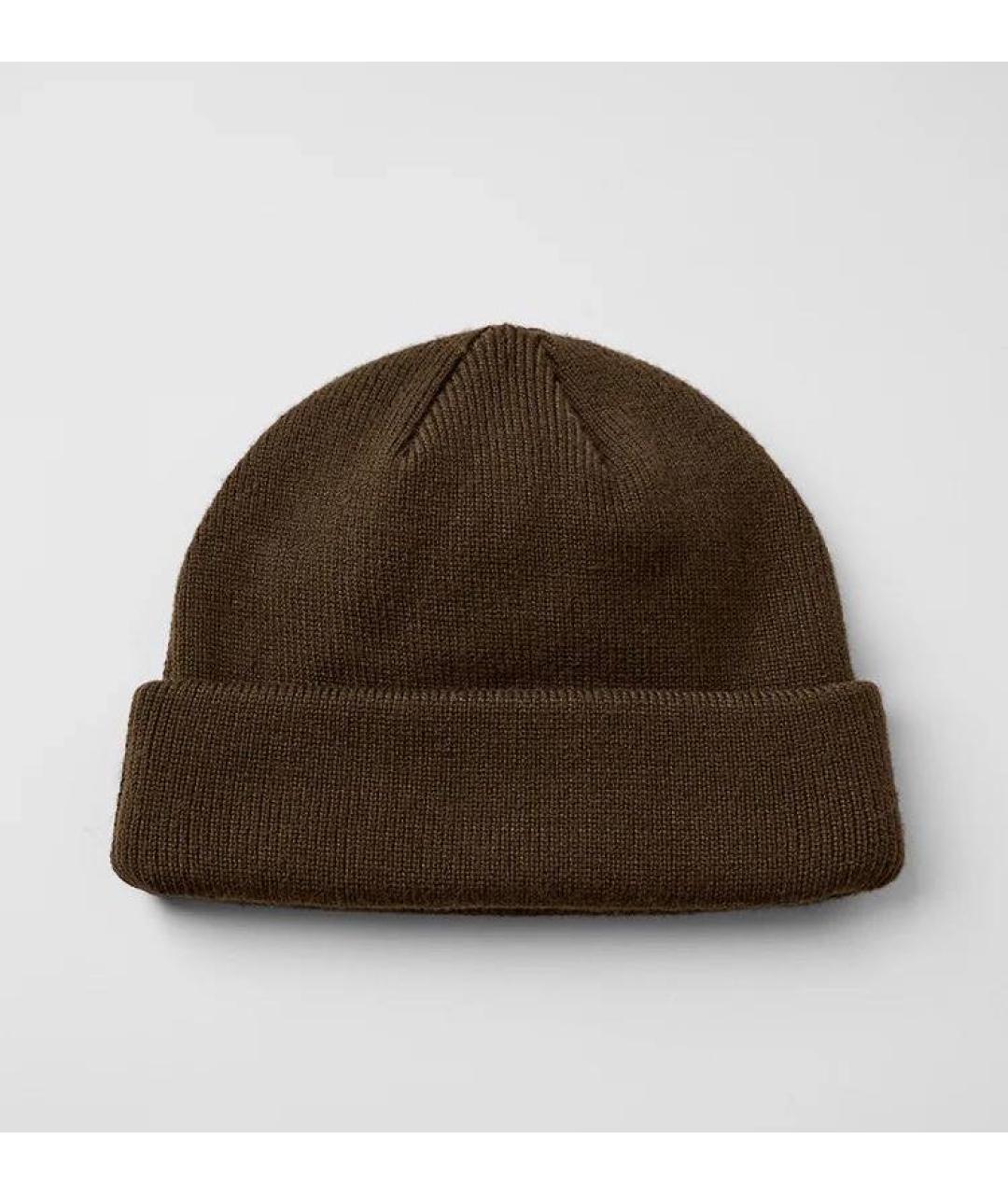 ALO YOGA Коричневая хлопковая шапка, фото 2