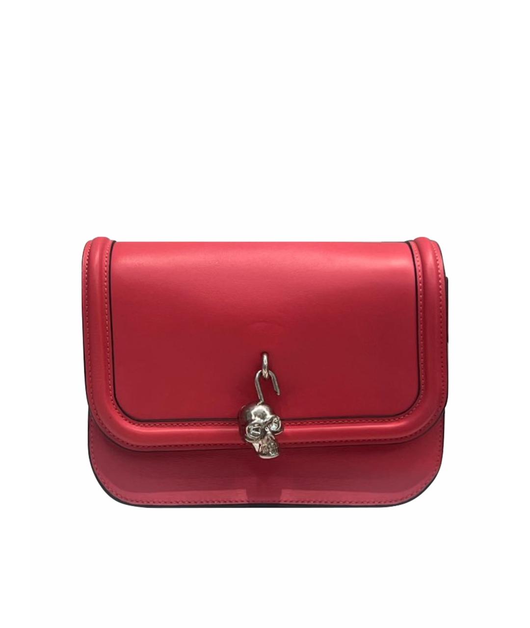 ALEXANDER MCQUEEN Красная кожаная сумка через плечо, фото 1