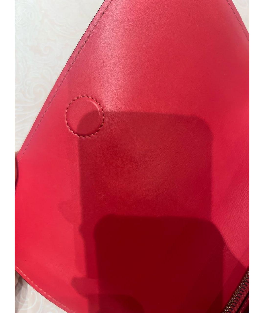 ALEXANDER MCQUEEN Красная кожаная сумка через плечо, фото 5