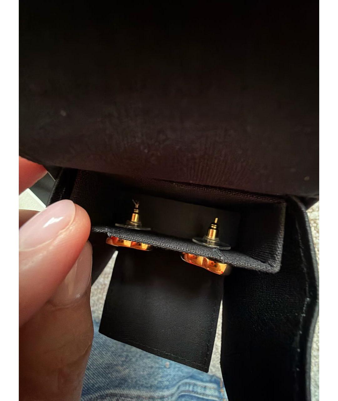 CHANEL Золотые металлические серьги, фото 3